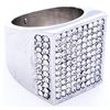Image 1 : Gents Signet Ring - Micro Pave Set -Swarovski Elements -Size 9