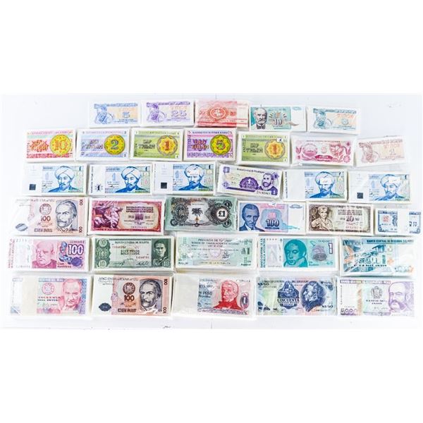 World Bank Note Collection - Approx. 2350 Notes, Bundles, Sequences ...
