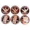 Image 1 : Grouping 6 .999 Fine Copper 1oz. Rounds