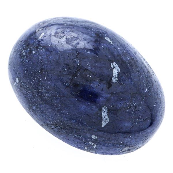 Loose Gemstone - exact total weight 10.15ct., One oval cabochon cut natural blue sapphire, Appraisal