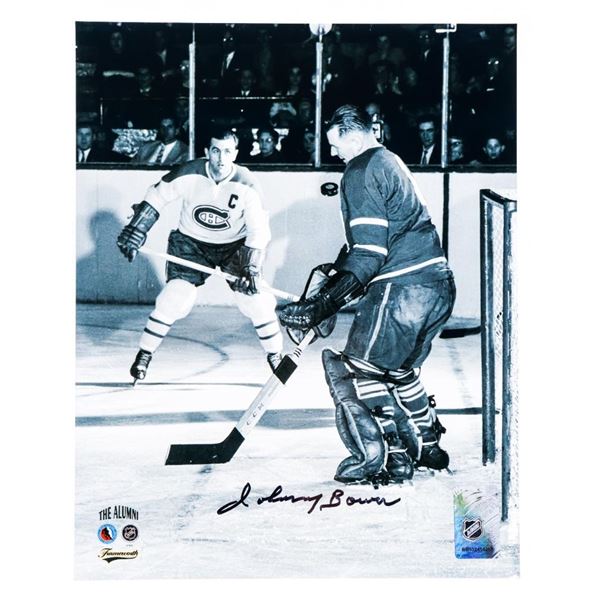 Vintage 8 x 10 Photo - Beliveau & Bower- Autographed Johnny Bower