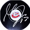 Image 2 : Montreal Canadiens Logo Puck - Autographed MAX DOMI #13