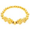 Image 1 : 24kt Gold Overlay Bead Bracelet - 2 PIXIU - Wealth"