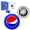 Image 1 : Pepsi Retro "Bottle Cap" Collectible Silver Coin  .999 Fine Silver Proof -In Acrylic Display w/ COA