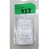 Image 1 : 5 Oz .999 Silver JBR Ethically Sourced Bar