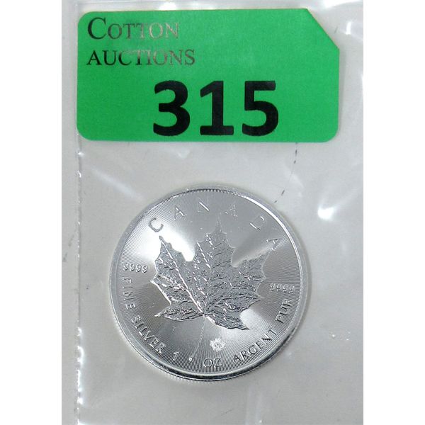 1 Oz .9999 Silver 2021 Canada Maple Leaf Coin 