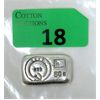 Image 1 : 50 Gram .999 Silver Stamped CCCP Bar with Hammer/Sickle 