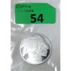 Image 1 : 1 Oz .999  Silver Buffalo 2-Sided Art Round 