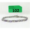 Image 1 : 6+ CTW Amethyst & Diamond Tennis Bracelet 