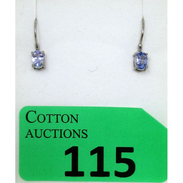 New 1 CT Tanzanite Sterling Silver Earrings 