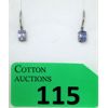 Image 1 : New 1 CT Tanzanite Sterling Silver Earrings 