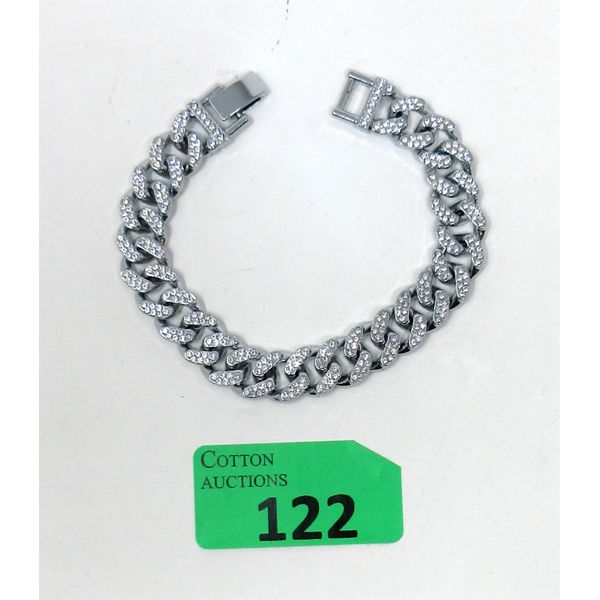 New Crystal Studded Bracelet - 14 mm wide x approx. 9  long 