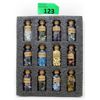 Image 1 : 12 Collector Bottles filled with Various Genuine Gemstones, Crystals & Healing Stones