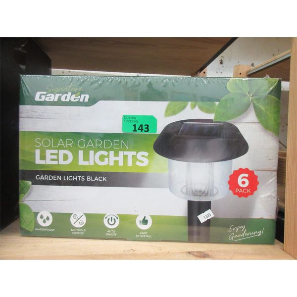 New 6 Pack of Solar LED Garden Light Stakes