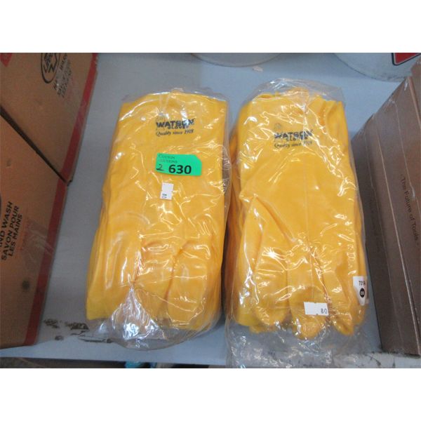 2 Dozen New Pairs of  Industrial Rubber Gloves