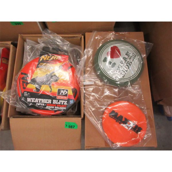 2 Boxes of Assorted Flying Disc Toys 