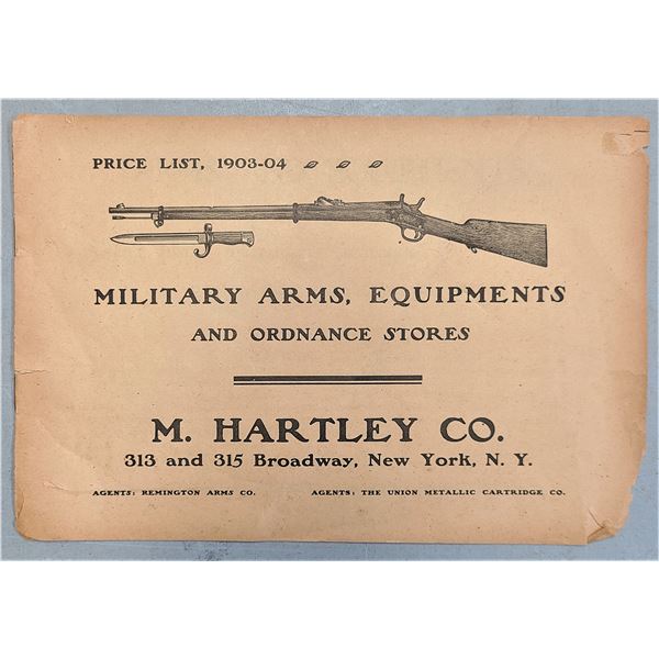 M Hartley Co New York Original 1903 Catalogue Firearms and acessories