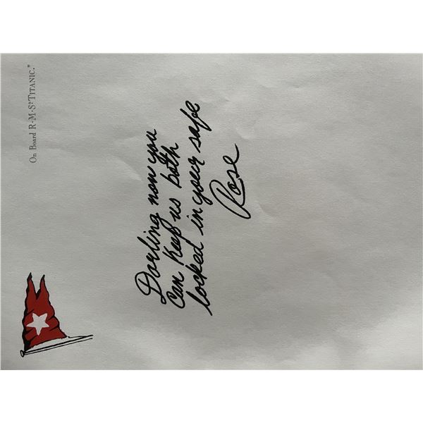 Titanic Rose DeWitt Bukater replica letter and boarding pass prop