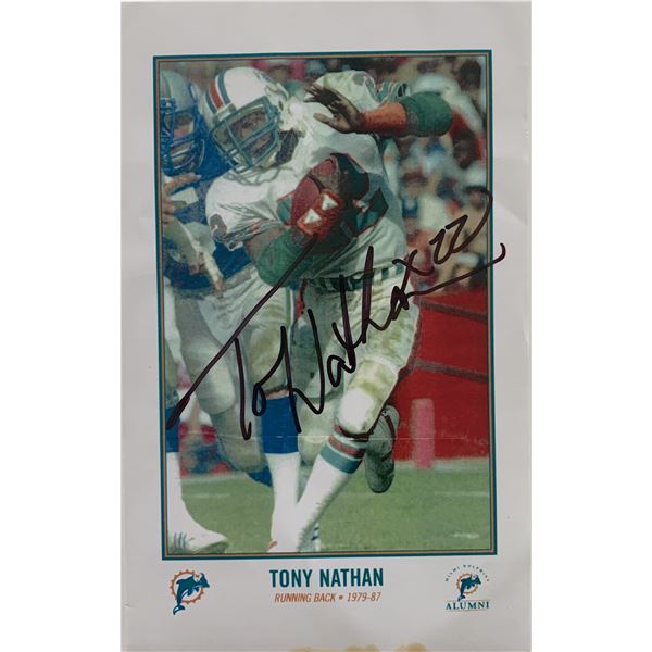 Tony Nathan signed photo