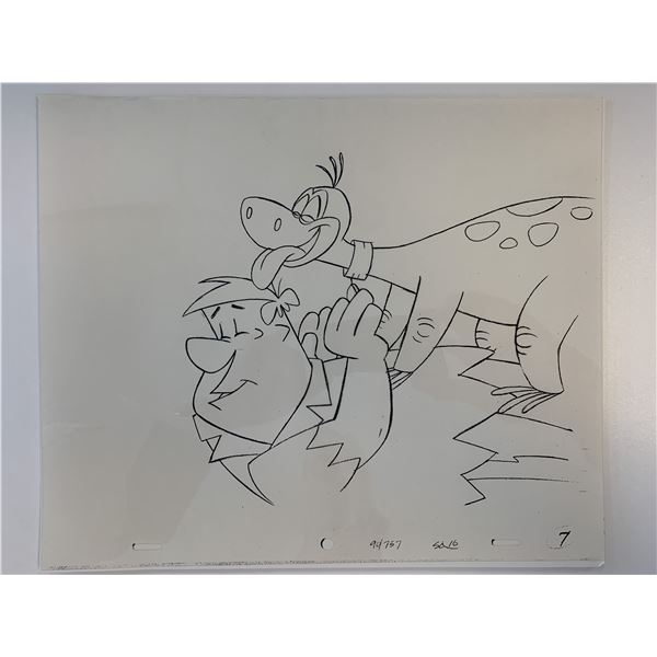 The Flintstones original hand drawn artwork for cartoon