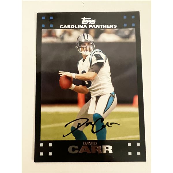 2007 Topps David Carr #20 Carolina Panthers