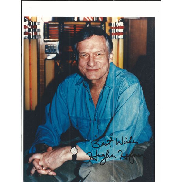 Hugh Hefner signed photo