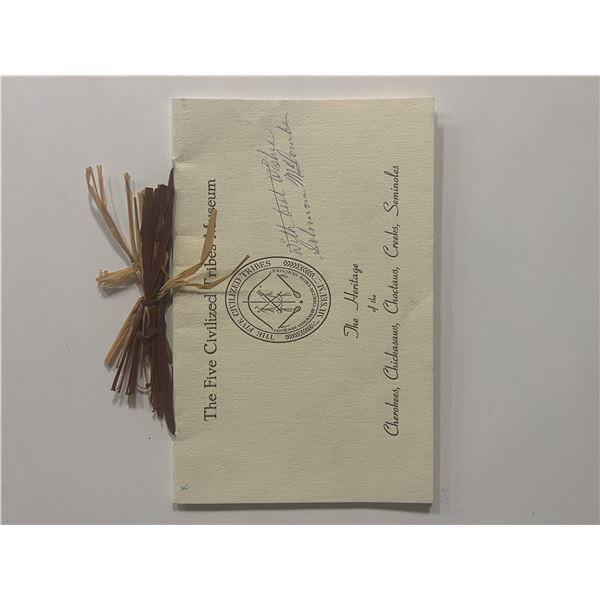 American Artist Solomon McCombs signed The Five Civilized Tribes Museum Card