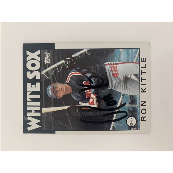 Ron Kittle signed baseball card
