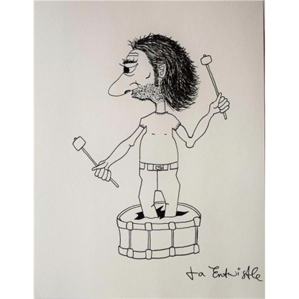 The Who signed "Keith Moon" sketch