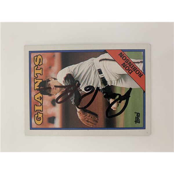 Don Robinson signed baseball card