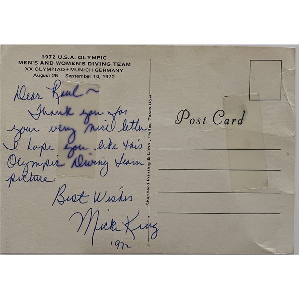 Micki King signed post card