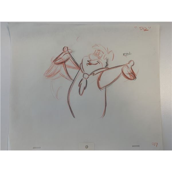 The Flintstones original hand drawn artwork for cartoon