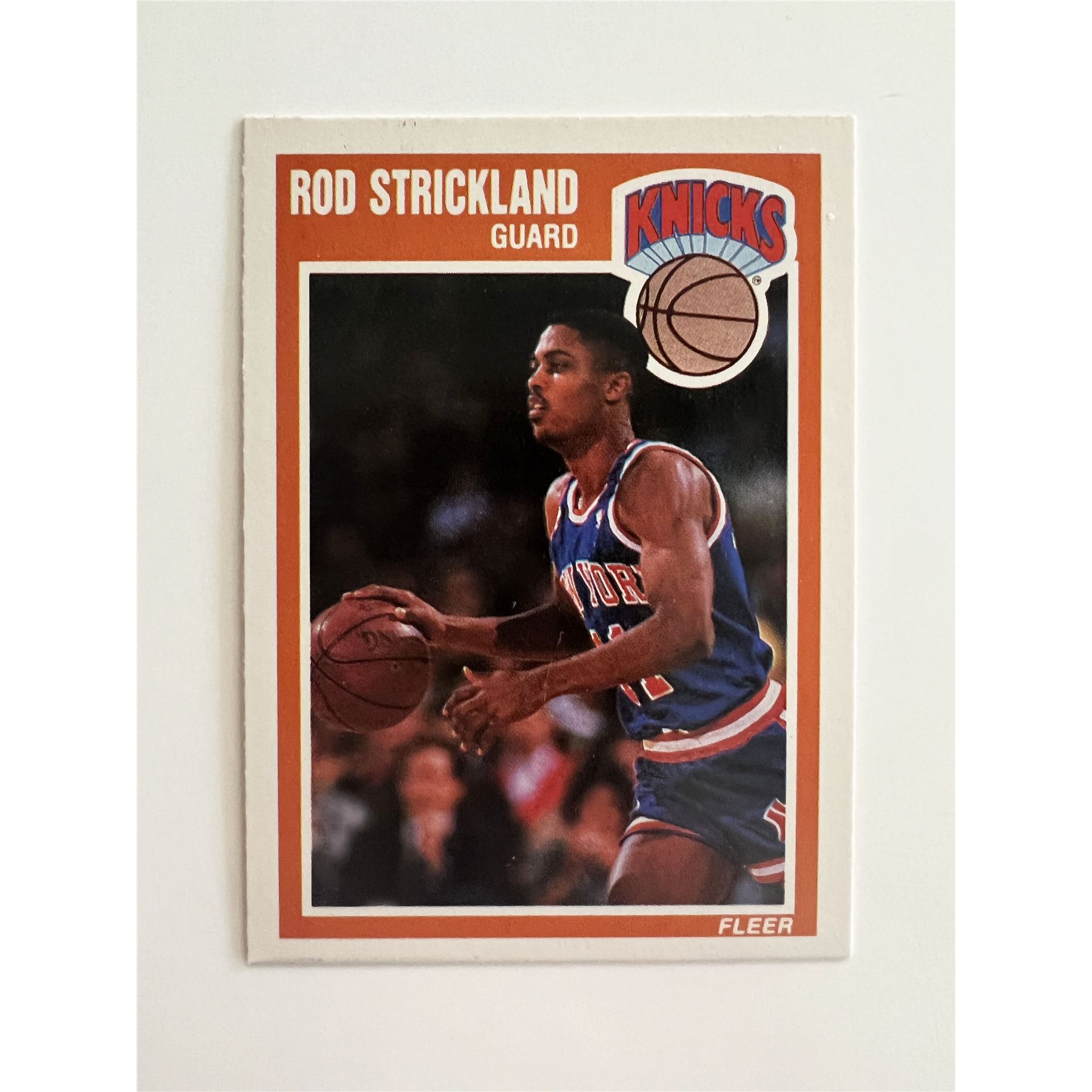 Rod Basketball New York Knicks Rod Strickland 1989-90 Fleer #104 Basketball Card