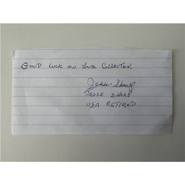 Jesse Sharp original signature