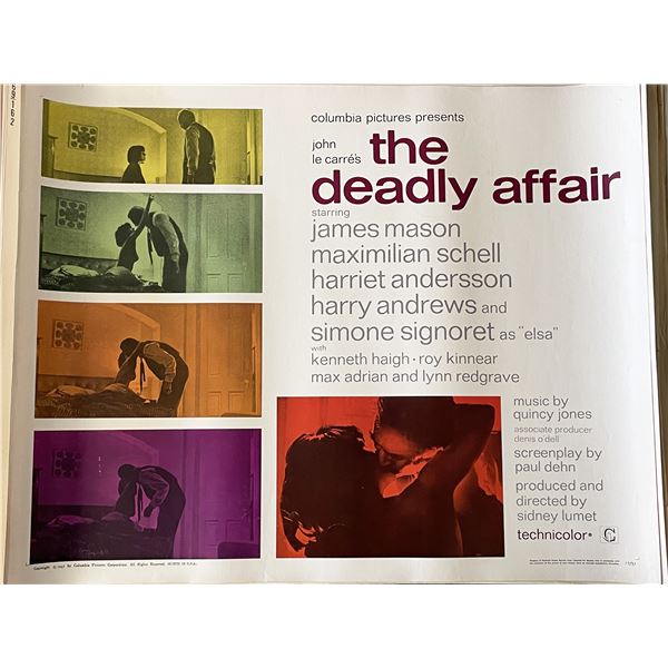 The Deadly Affair 1966 vintage movie poster
