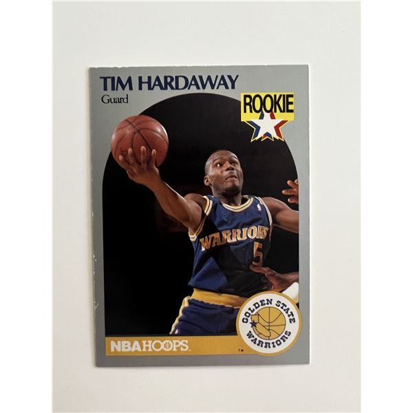 Golden State Warriors Tim Hardaway 1990-91 NBA Hoops Rookie #113 Basketball Card