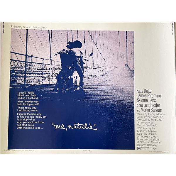 Me, Natalie 1969 vintage movie poster