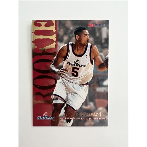 Washington Bullets Juwan Howard 1995-96 NBA Hoops Rookie  #378 Basketball Card