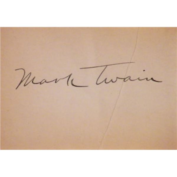 Mark Twain signature slip