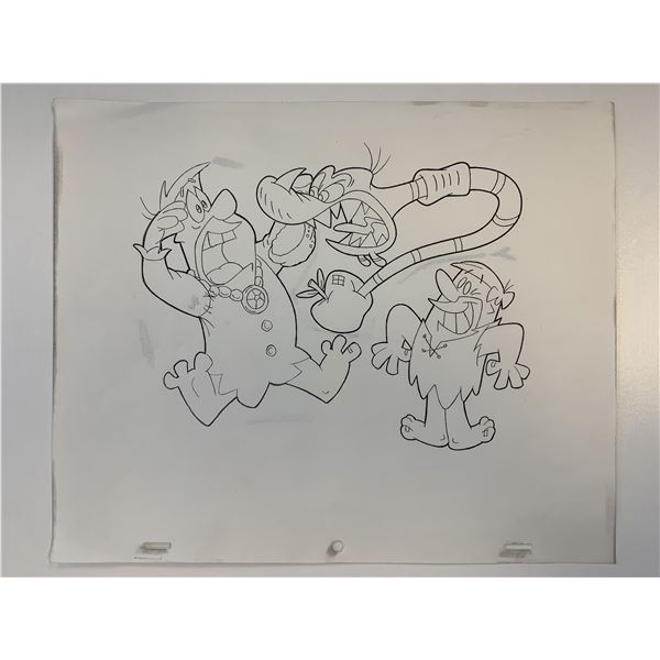 The Flintstones original hand drawn artwork for cartoon