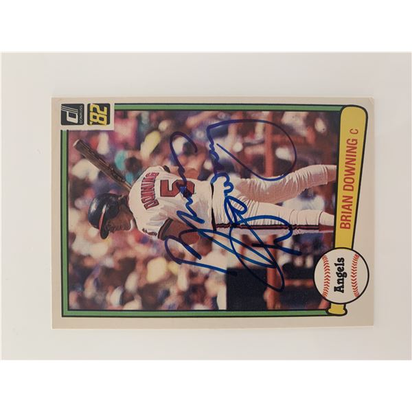 Brian Downing signed baseball card.