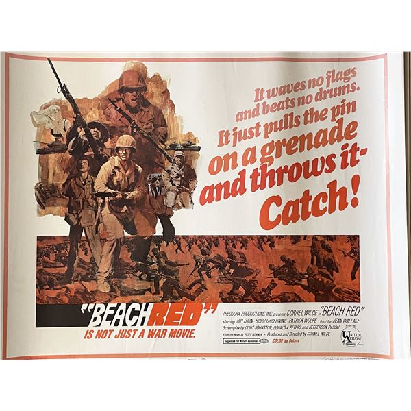 Beach Red 1967 vintage movie poster
