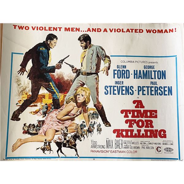 A Time for Killing 1967 vintage movie poster