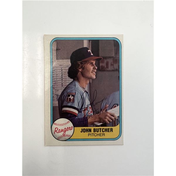 John Butcher signed trading card