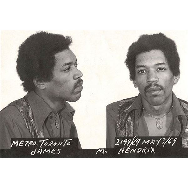 Jimi Hendrix Mugshot reprint
