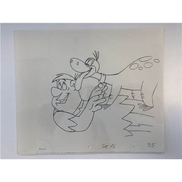 The Flintstones original hand drawn artwork for cartoon