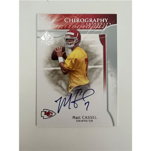 Matt Cassel SP Authentic Chiefs Auto Football Card