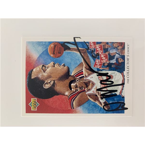 Danny Manning signed basketball card
