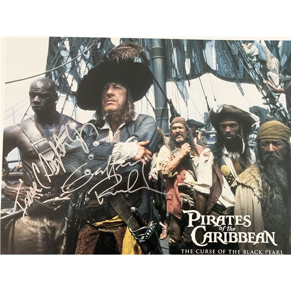 Pirates of the Caribbean: The Curse of the Black Pearl Geoffrey Rush and Isaac C. Singleton Jr. sign