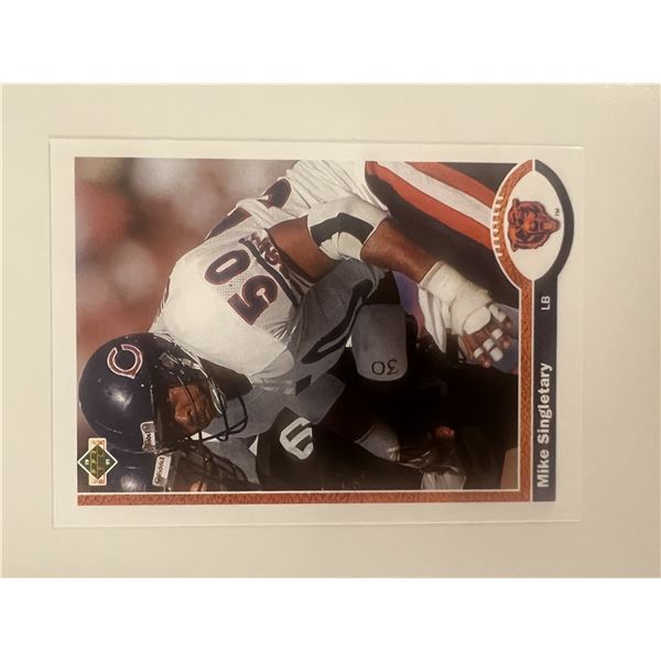 Chicago Bears Mike Singletary 1991 Upper Deck #229 trading card